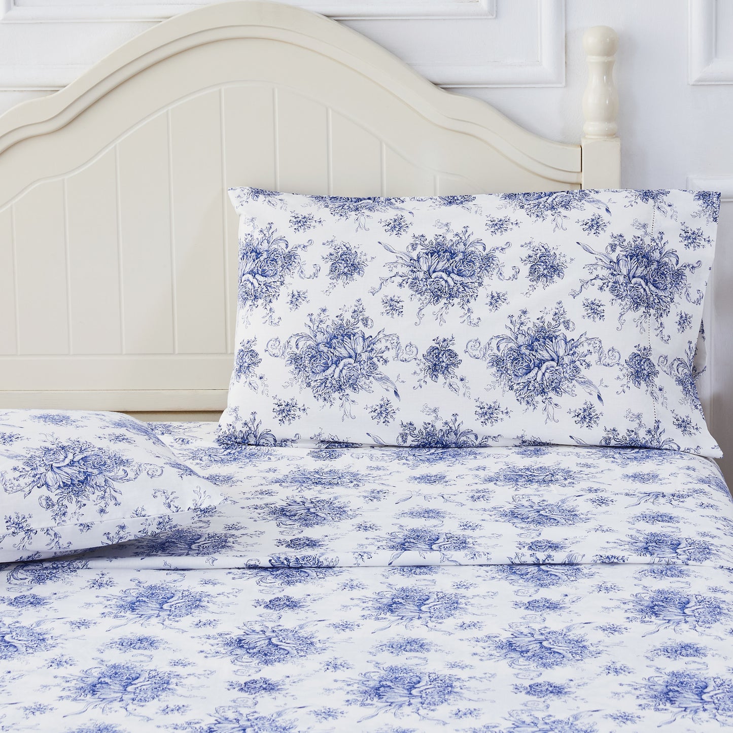 Petit Toile Printed Cotton Percale Sheet Set