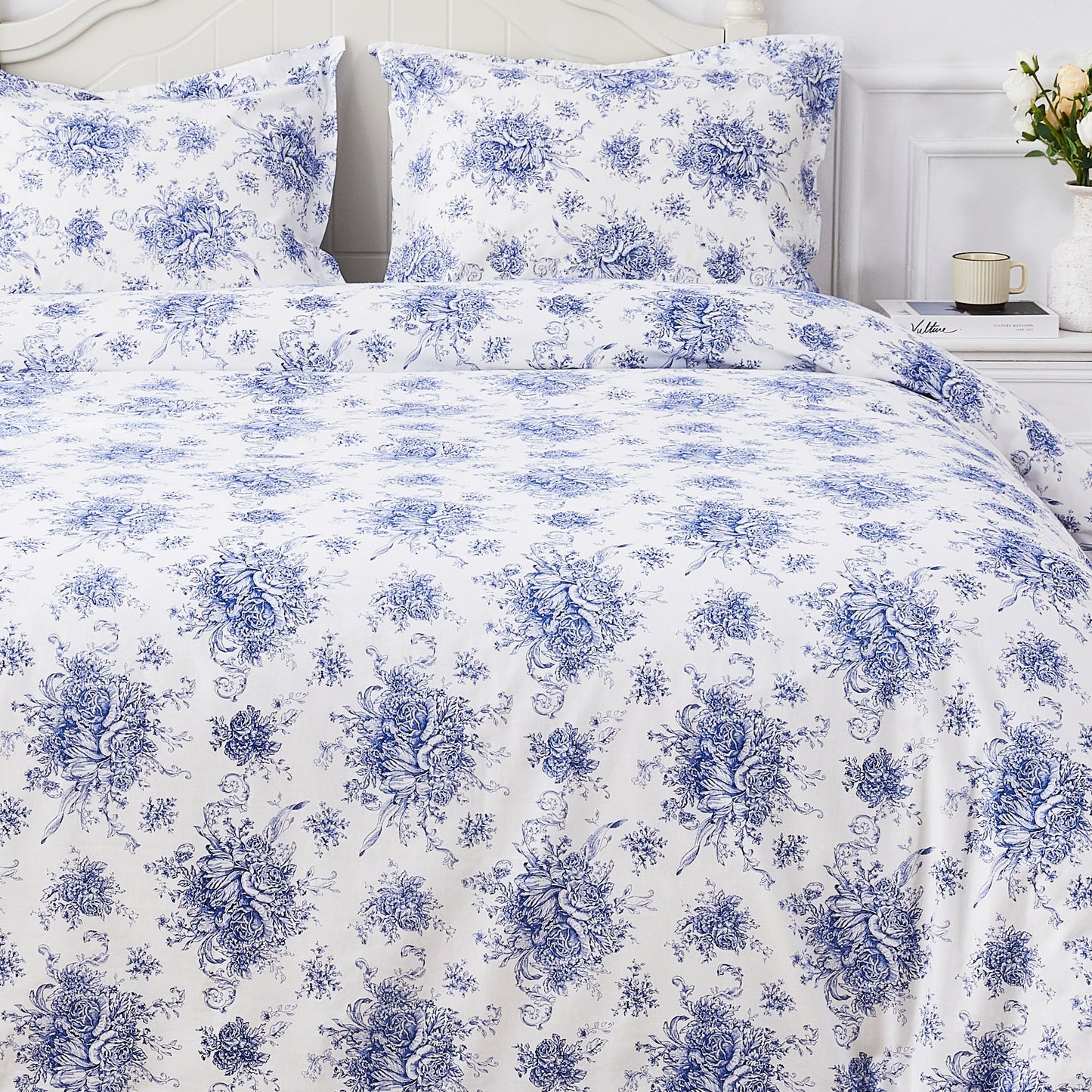 Petit Toile Printed Cotton Percale Duvet Set
