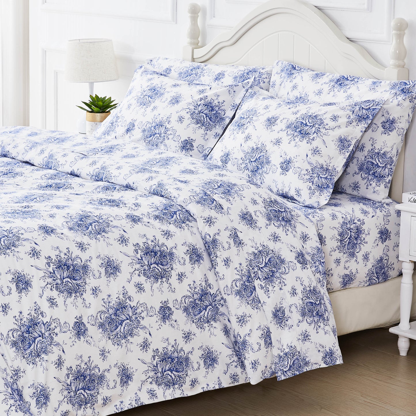 Petit Toile Printed Cotton Percale Duvet Set
