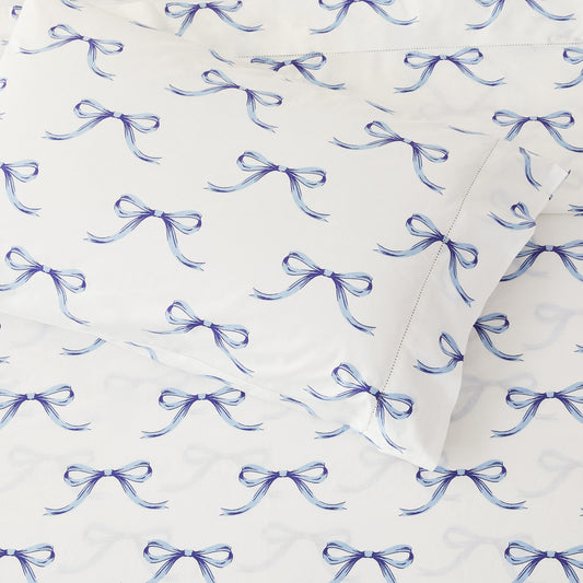Bows Printed Cotton Percale Sheet Set