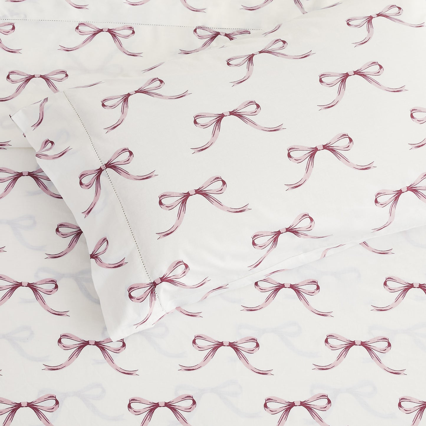 Bows Printed Cotton Percale Sheet Set