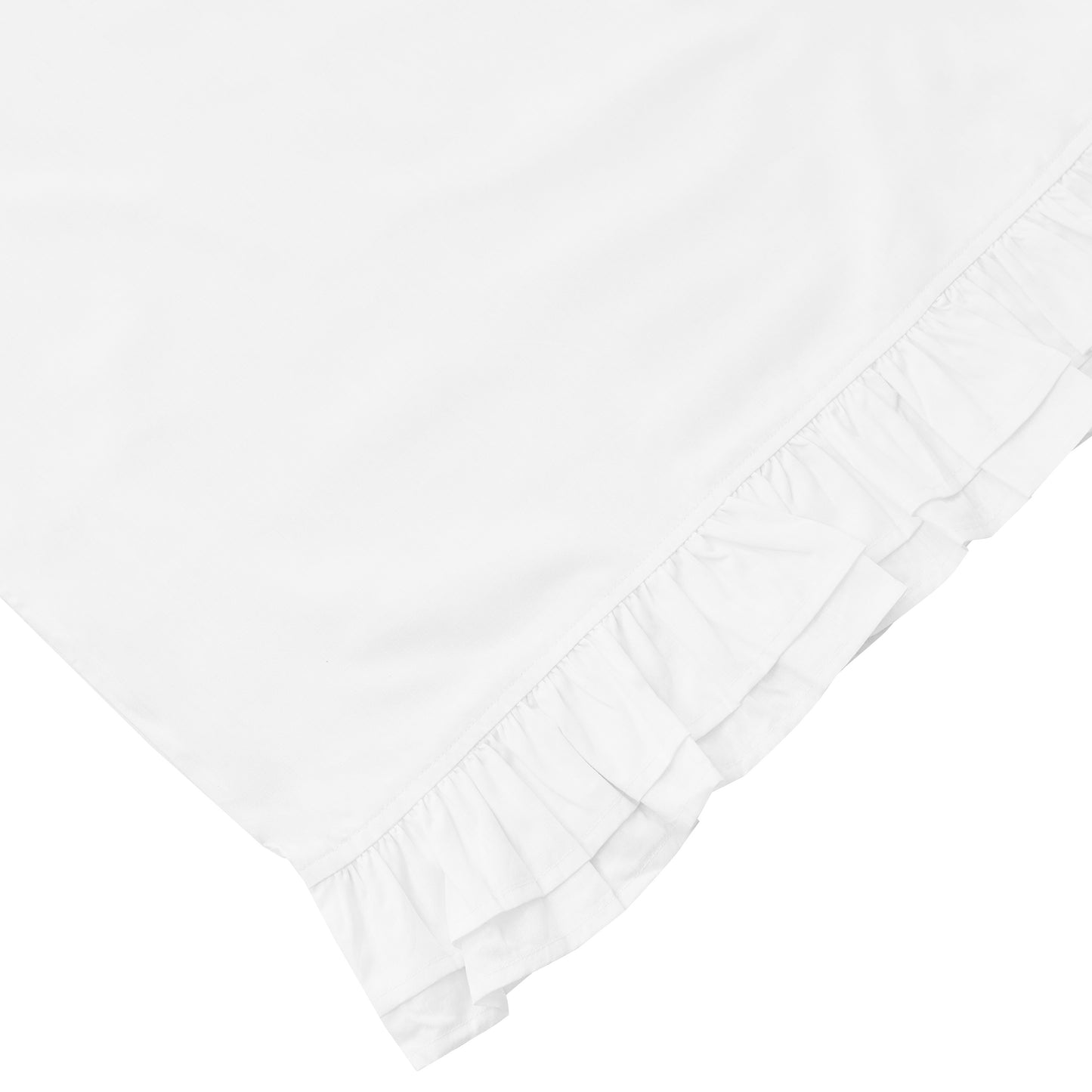 Double Ruffle Cotton Percale Sheet Set
