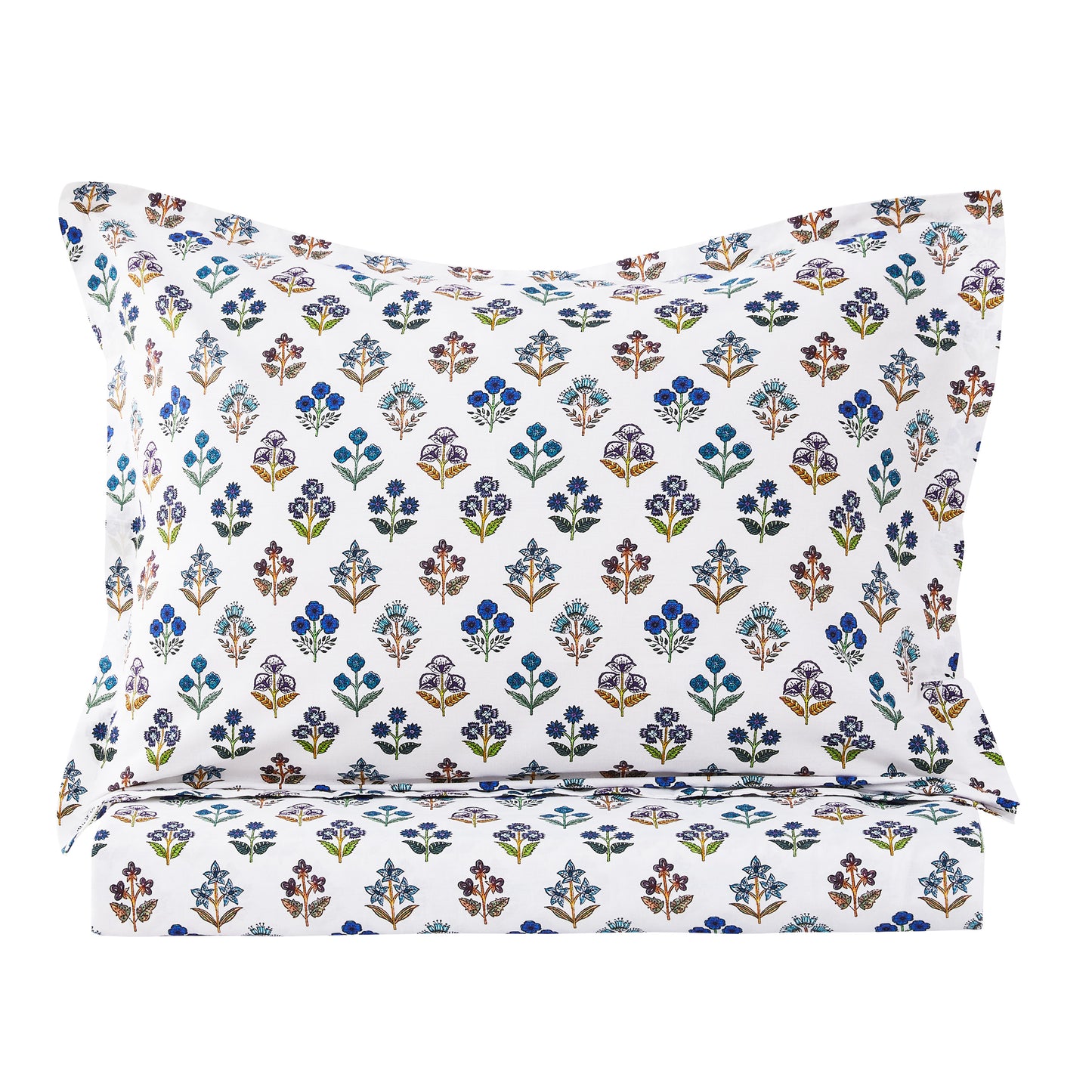 Sumita Floral Printed Cotton Percale Duvet Set