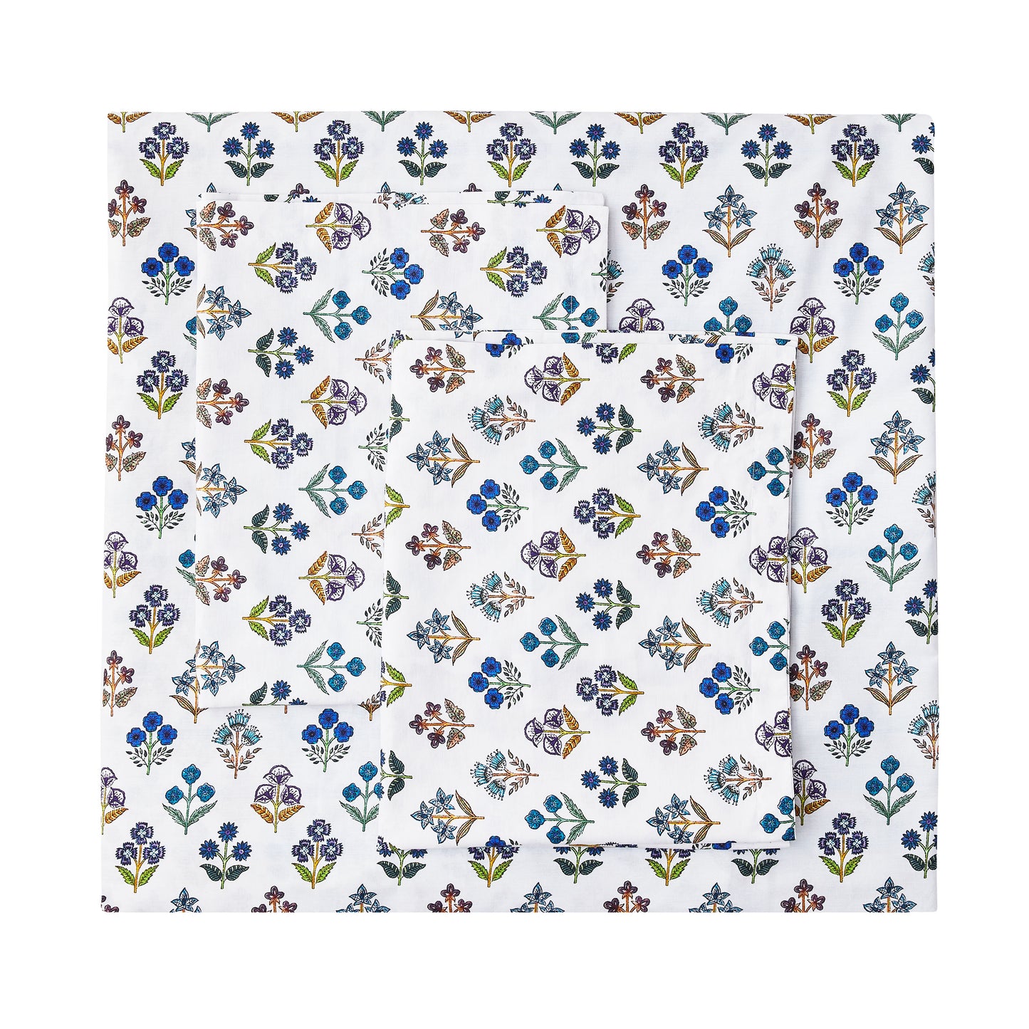 Sumita Floral Printed Cotton Percale Duvet Set