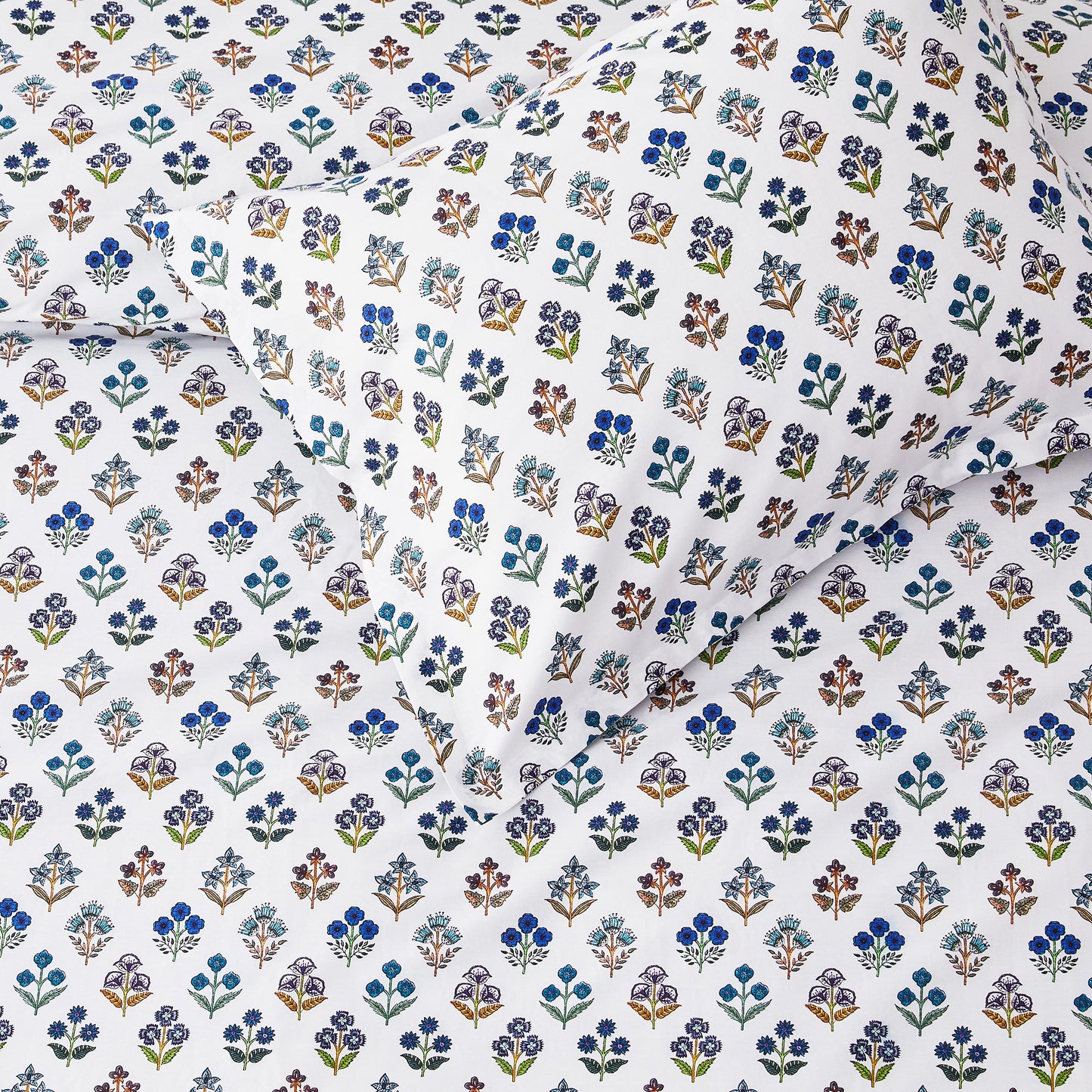 Sumita Floral Printed Cotton Percale Duvet Set