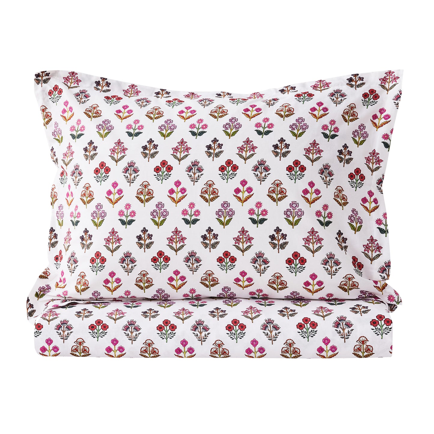 Sumita Floral Printed Cotton Percale Duvet Set