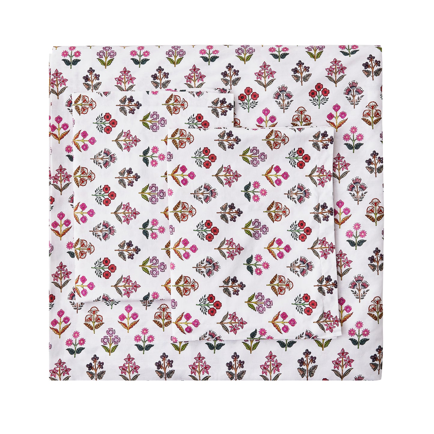 Sumita Floral Printed Cotton Percale Duvet Set