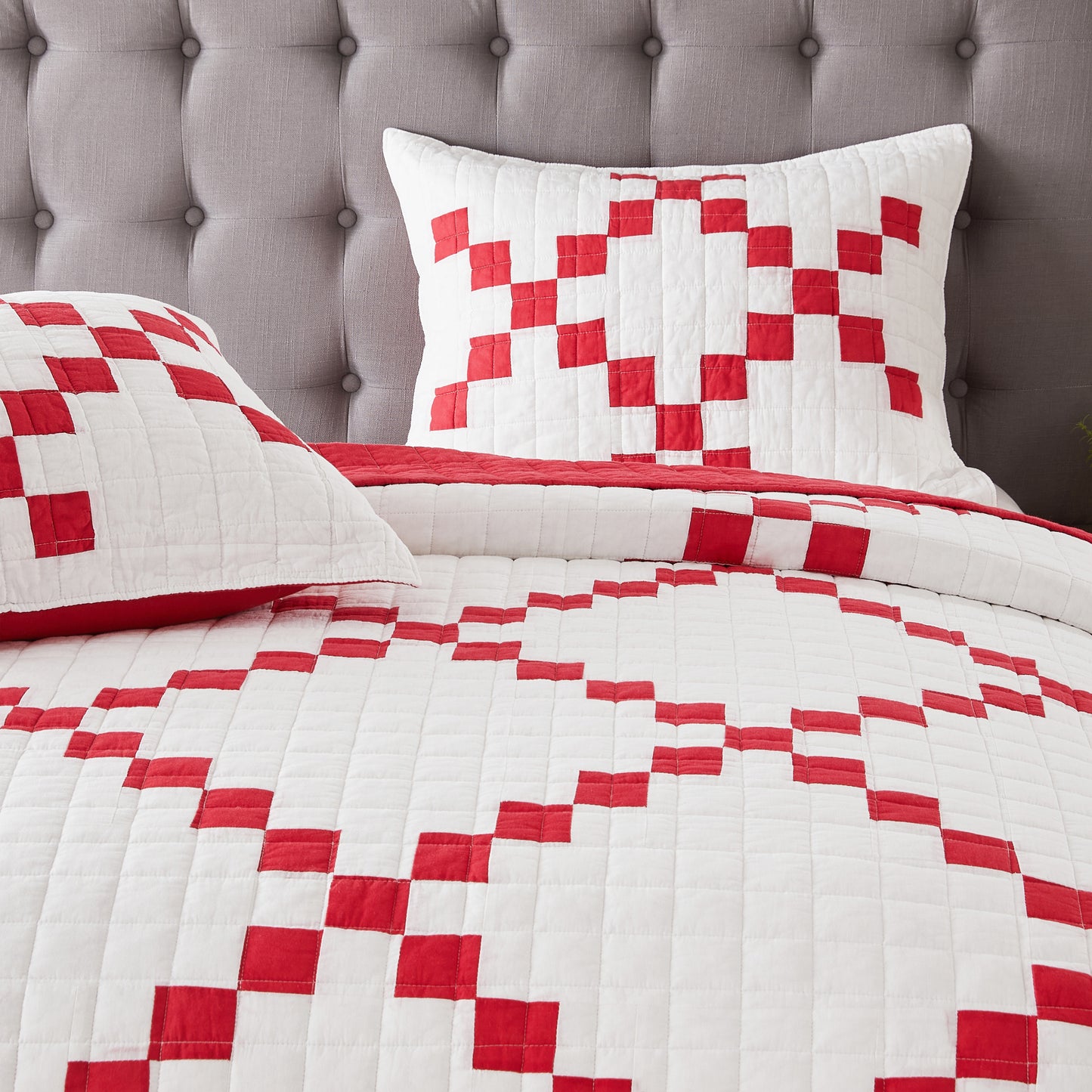 Irish Chain Patchwork Cotton Quilt Set