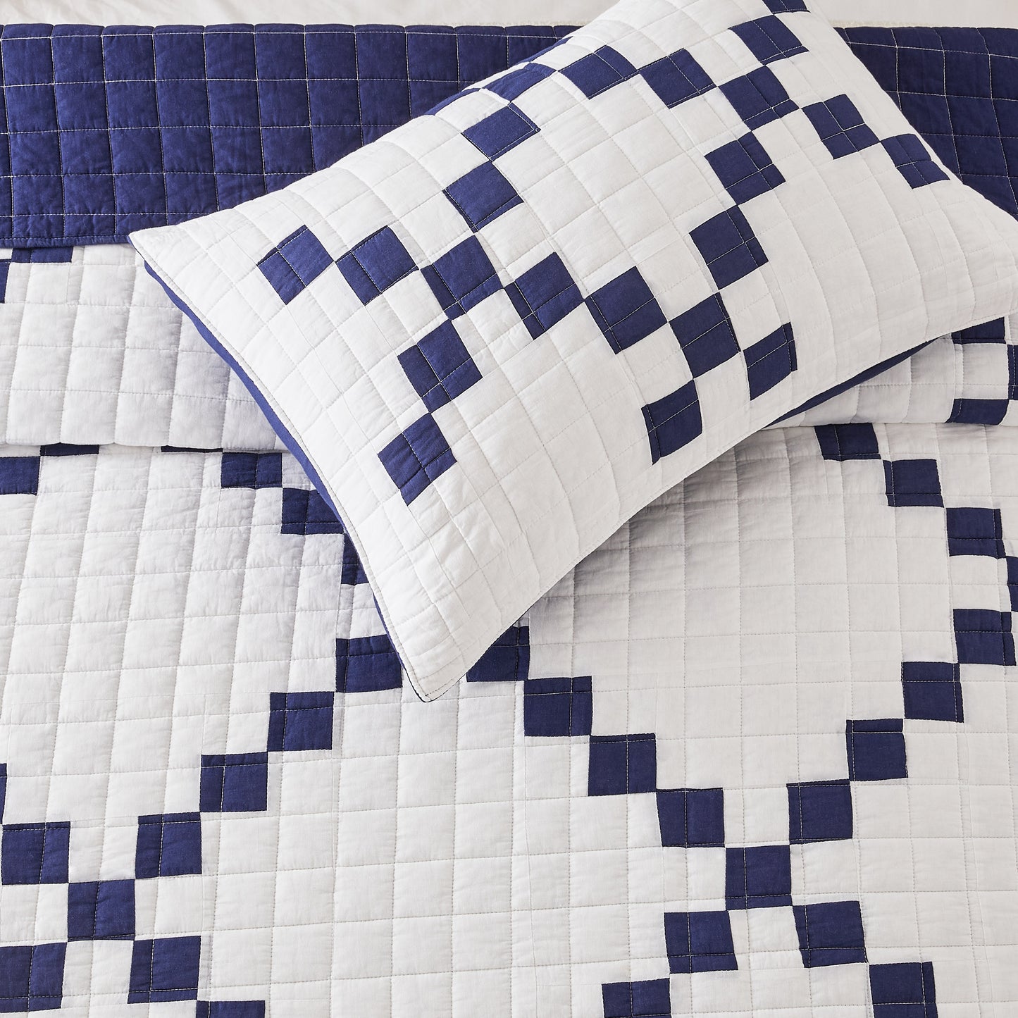Irish Chain Patchwork Cotton Quilt Set