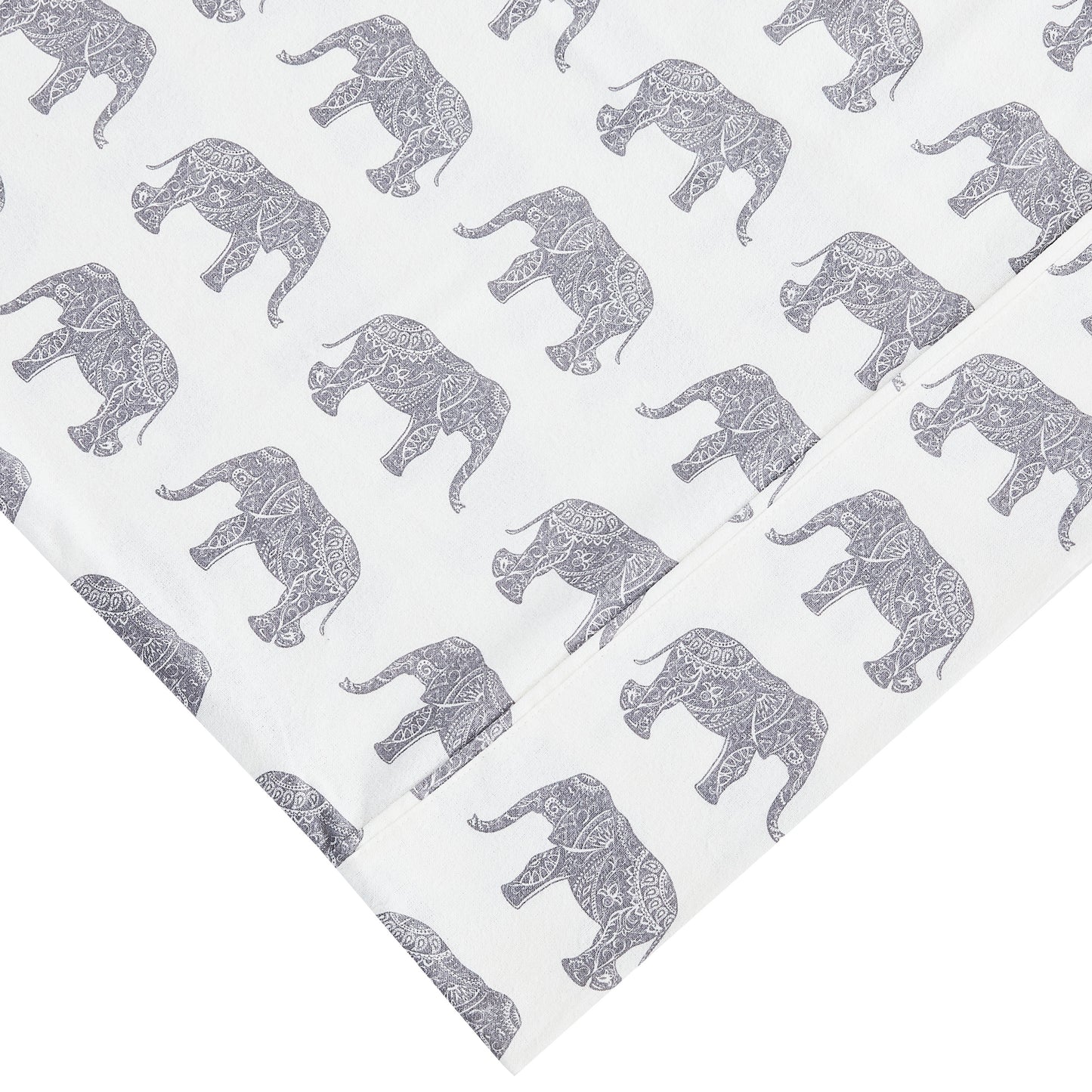 Elephants Flannel Sheet Set