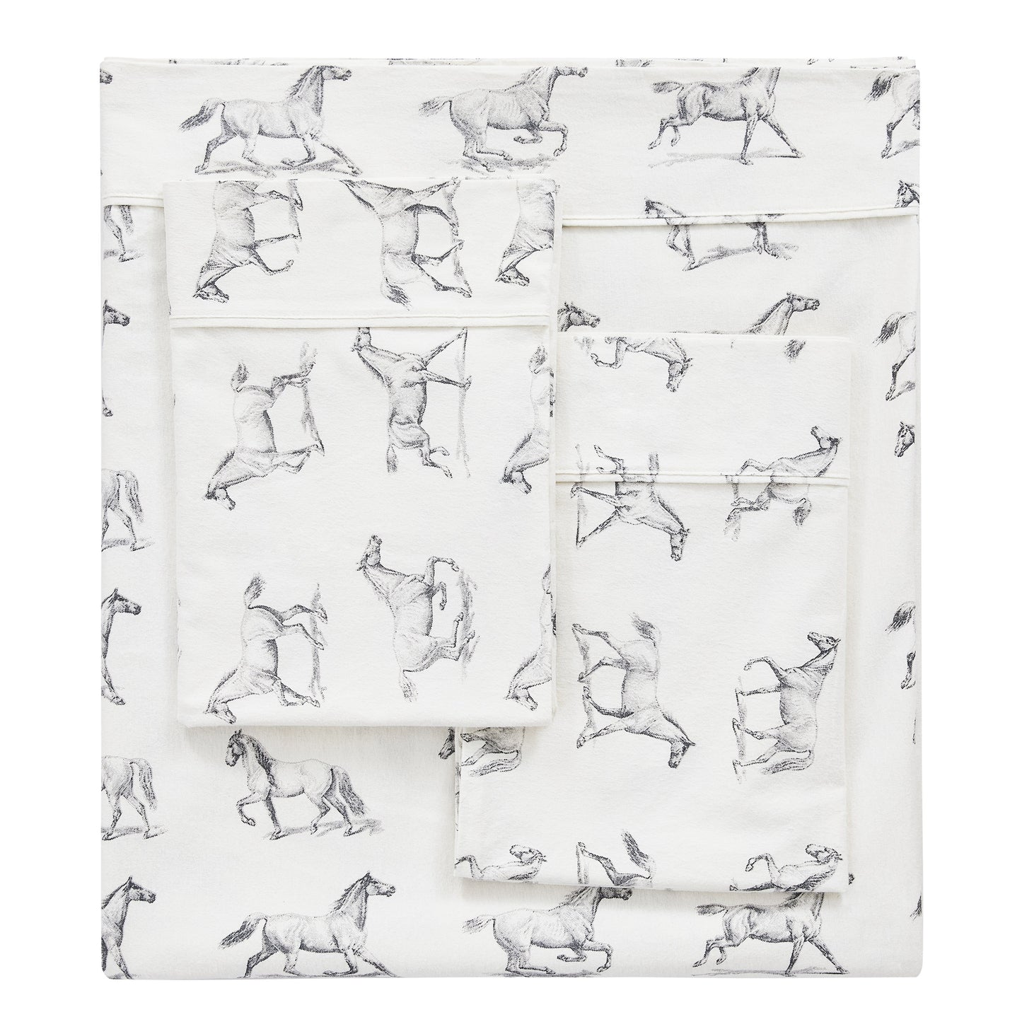 Horses Flannel Sheet Set
