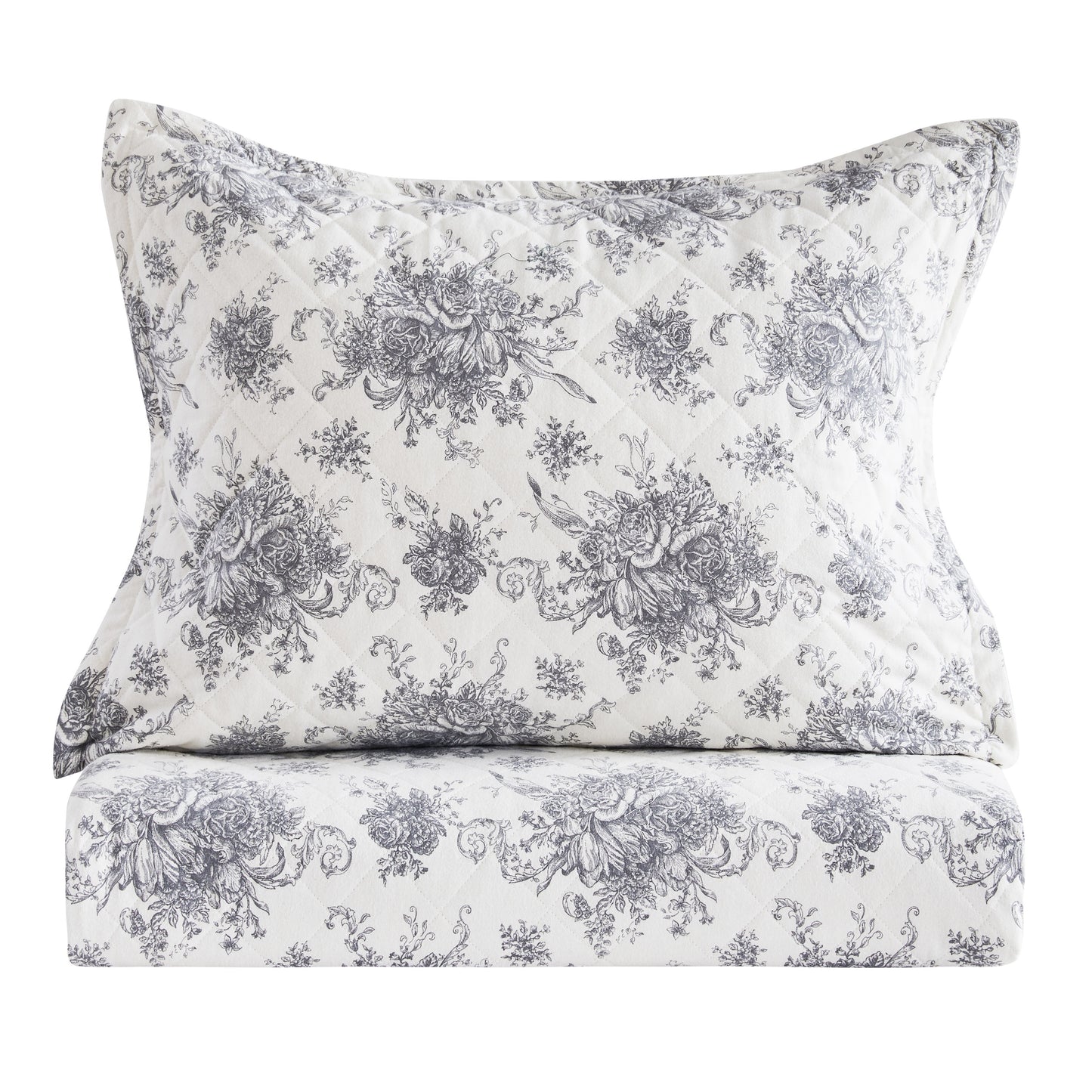 Petit Toile Cotton Flannel Quilt Set