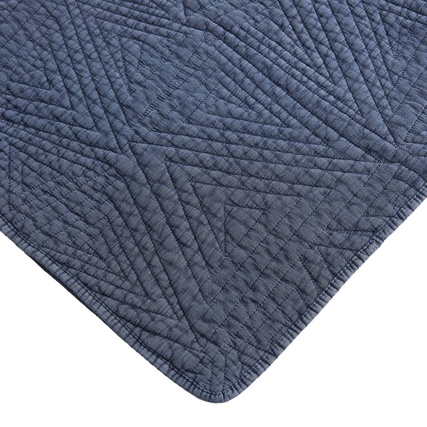 Dancing Triangles Stonewashed Cotton Quilt Set