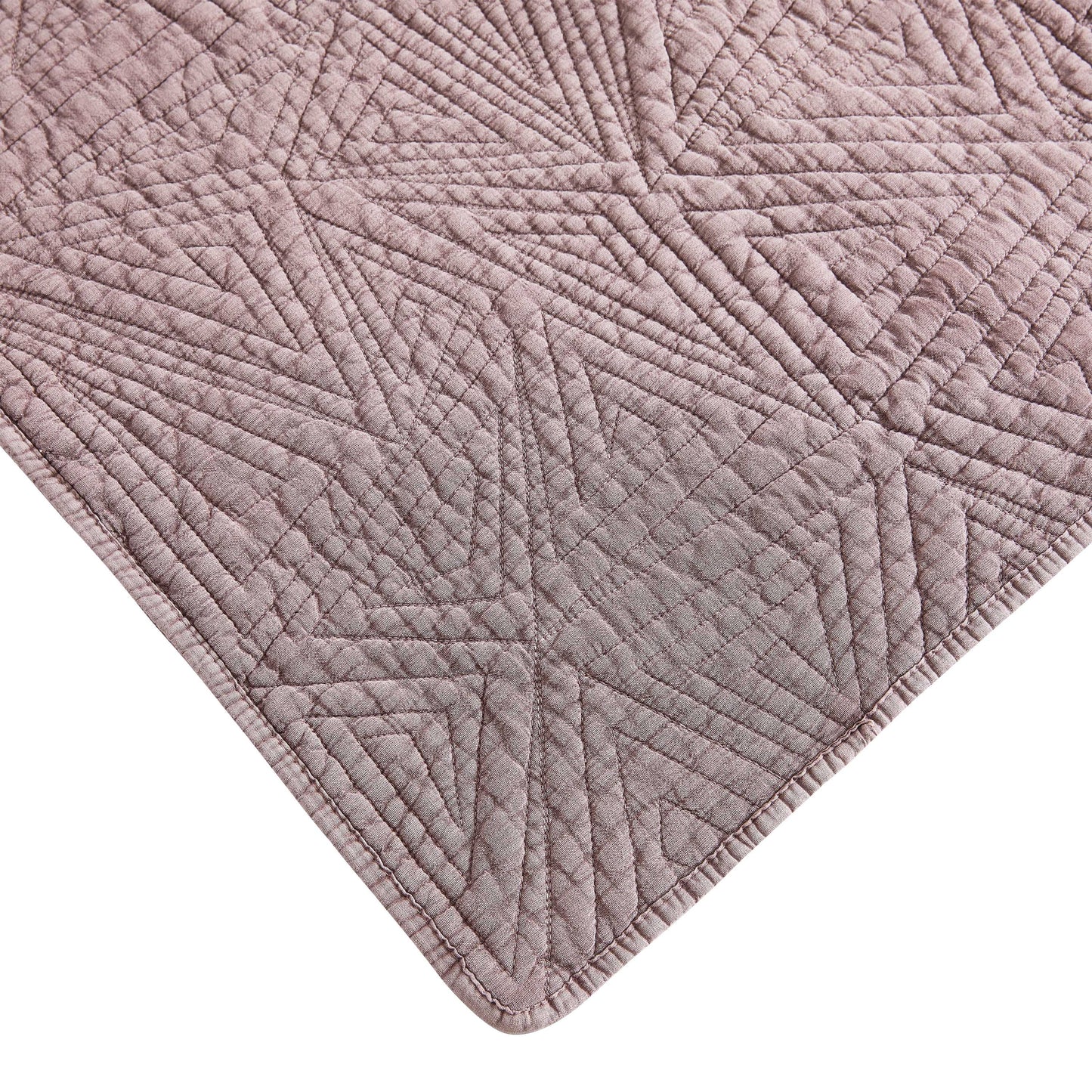 Dancing Triangles Stonewashed Cotton Quilt Set