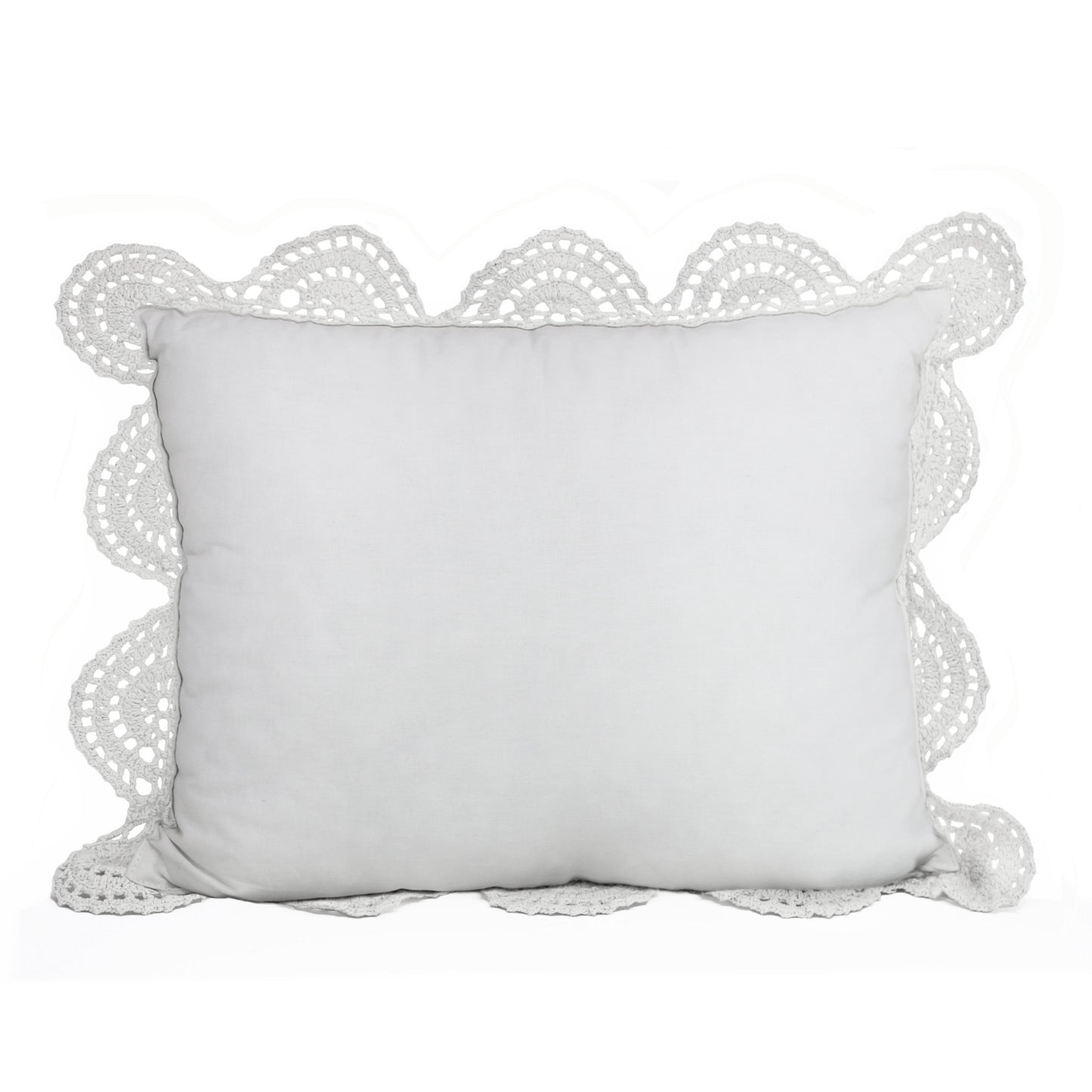 Hand Made Crochet Cotton Boudoir Pillow