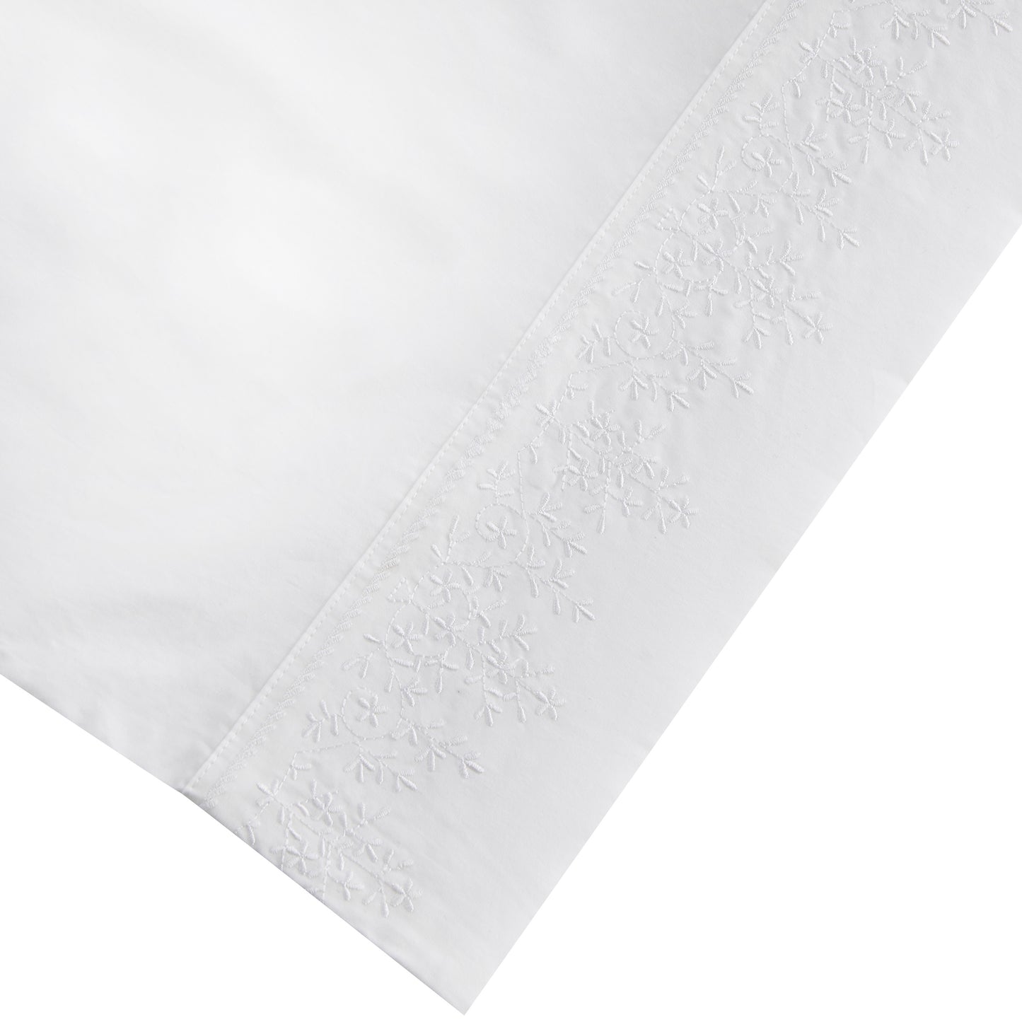 Baby's Breath Embroidered Percale Sheet Set