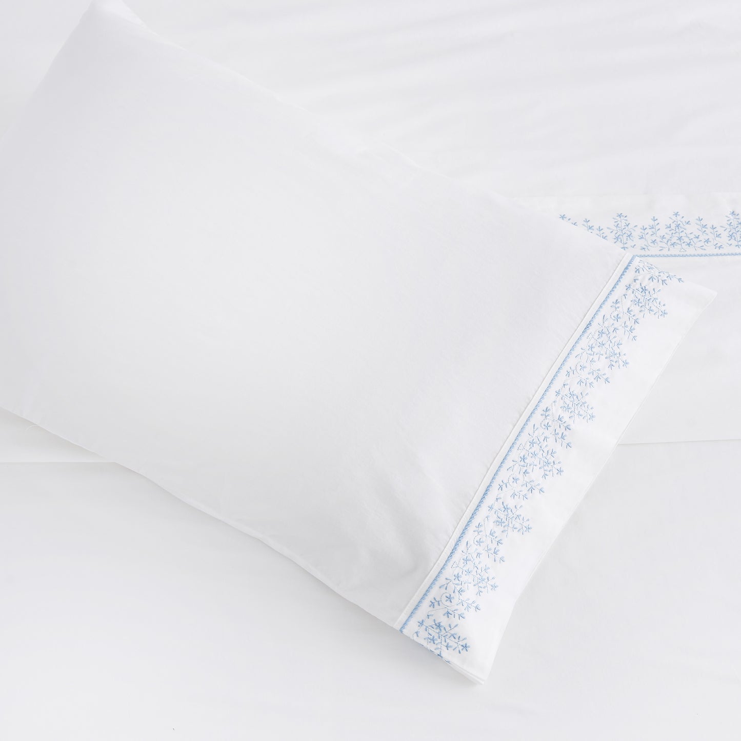 Baby's Breath Embroidered Percale Sheet Set