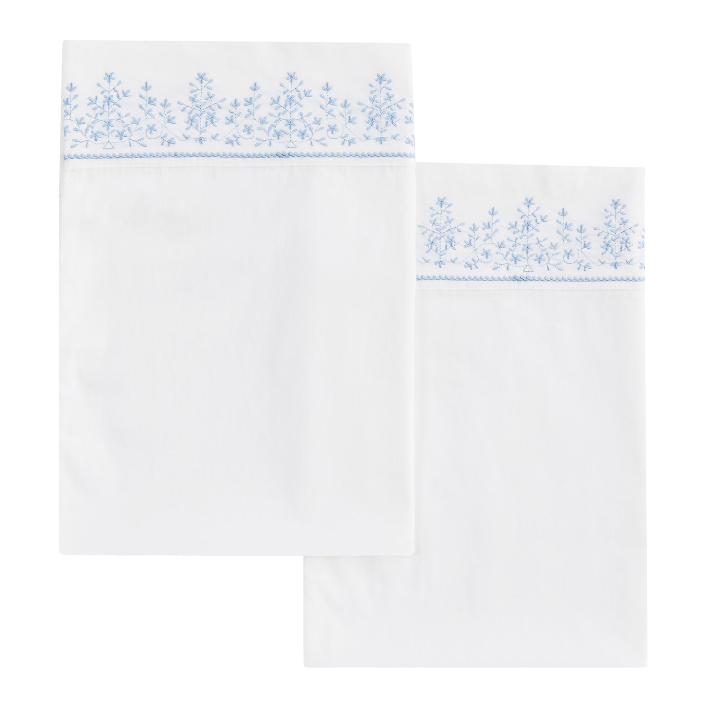 Baby's Breath Embroidered Percale Pillowcase Pair