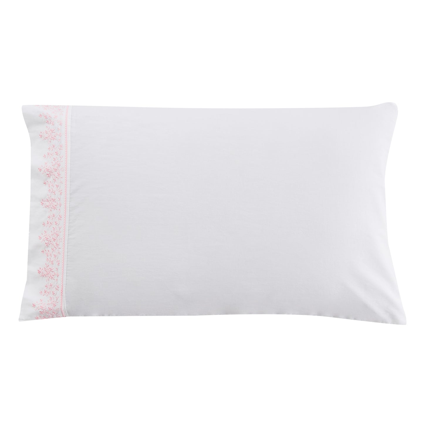 Baby's Breath Embroidered Percale Pillowcase Pair