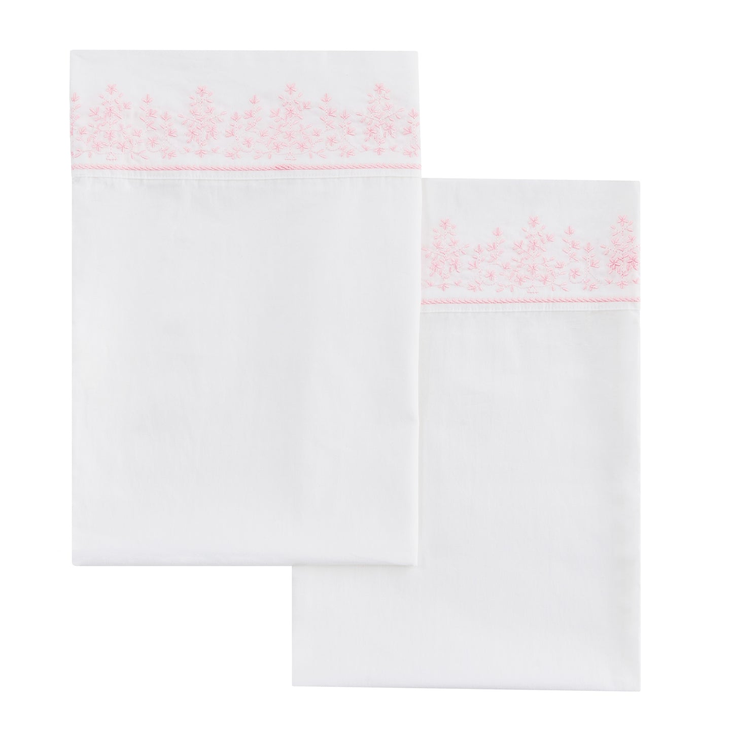 Baby's Breath Embroidered Percale Pillowcase Pair