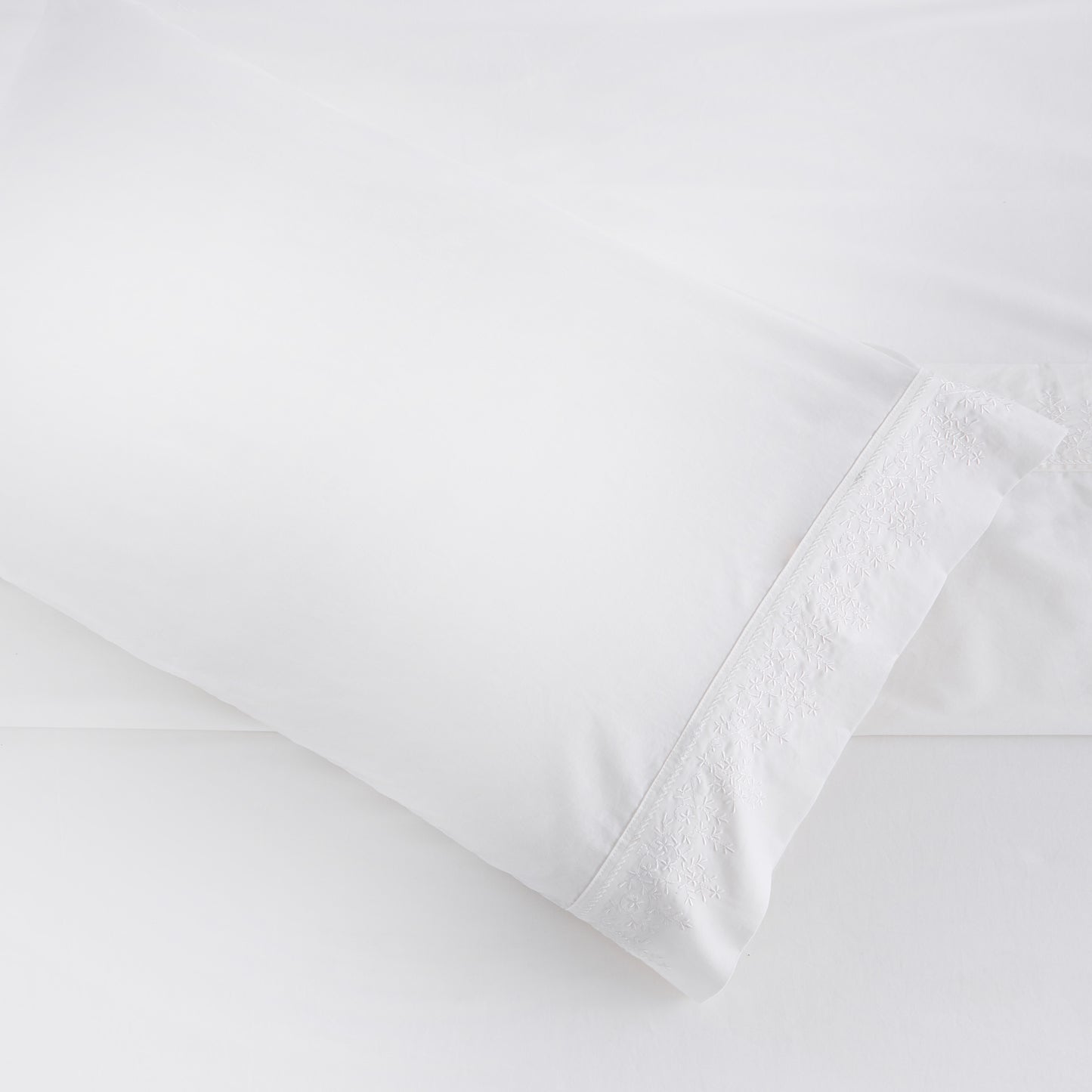 Baby's Breath Embroidered Percale Sheet Set