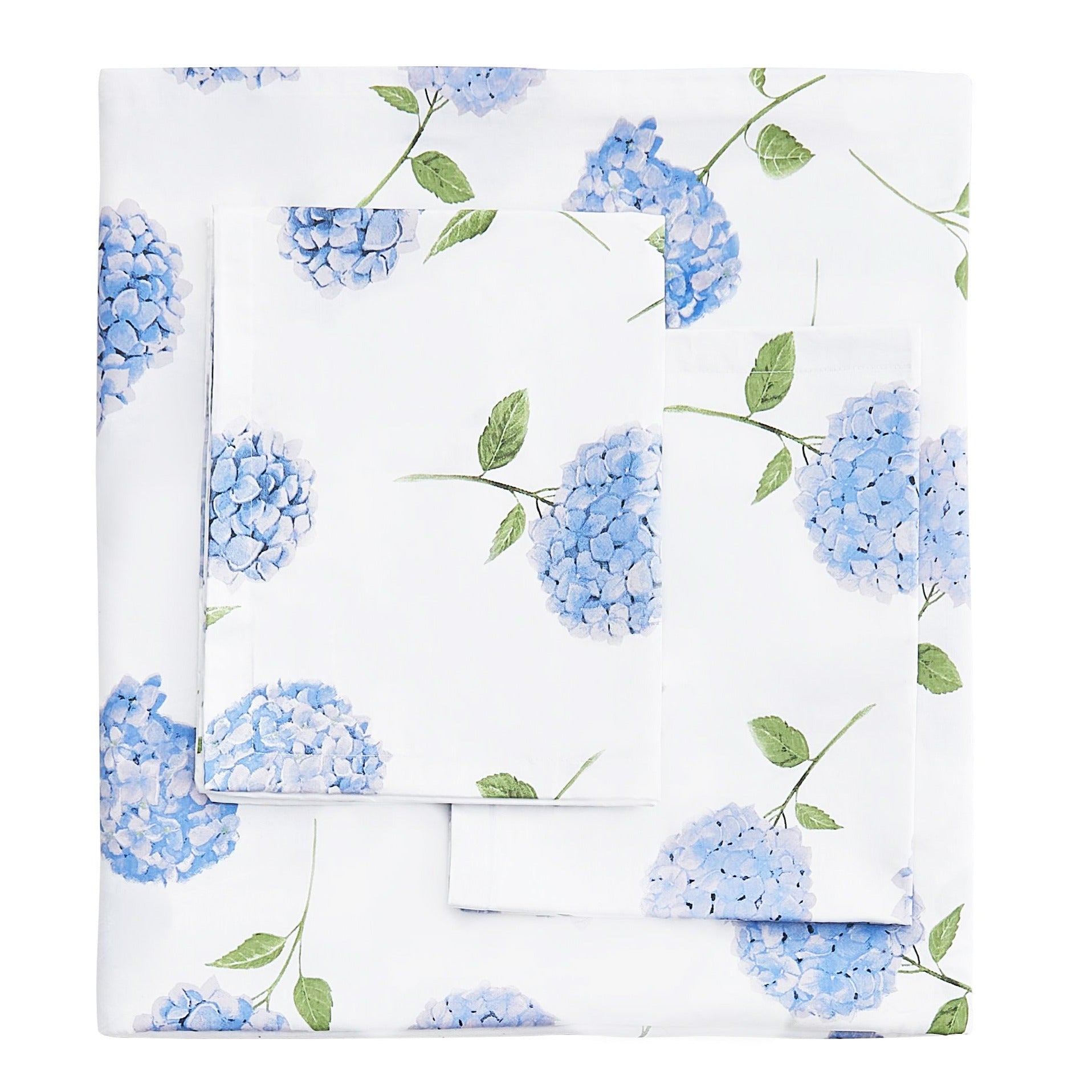 Plympt Hemstitched with Embroidered Hydrangea 20 Cotton Napkin (Set of 6) Ophelia & Co. Color: White/Blue