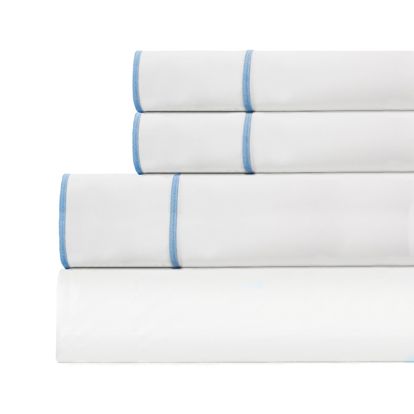 600 Thread Count Framed Sateen Embroidered Cotton Sheet Set