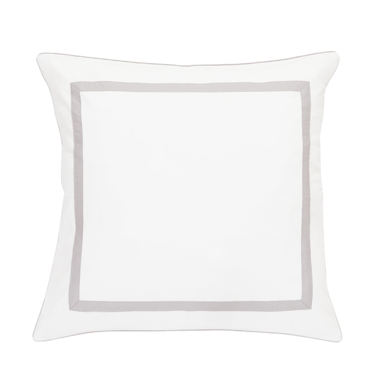 Classic Double Border Percale Cotton Euro Sham Pair