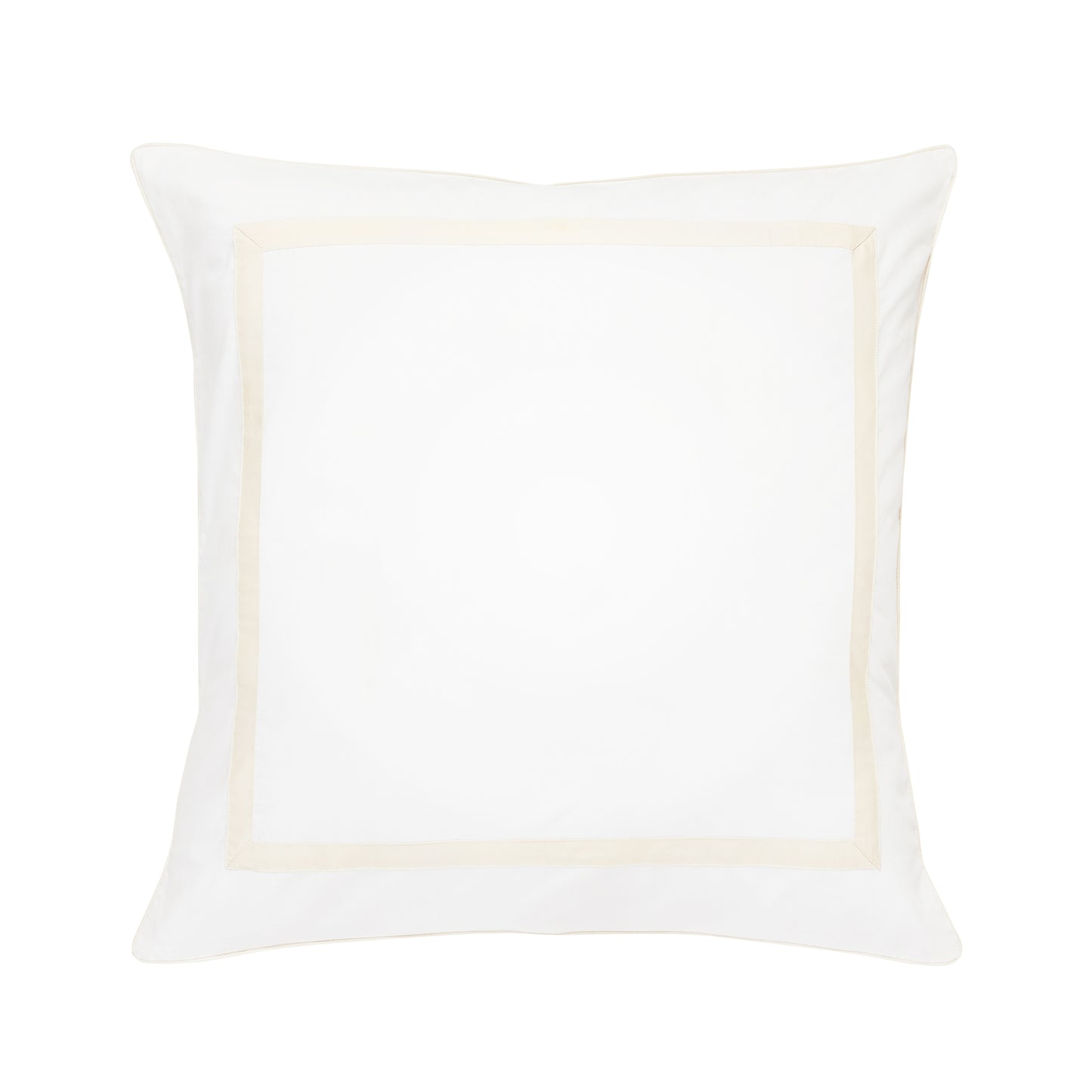 Classic Double Border Percale Cotton Euro Sham Pair