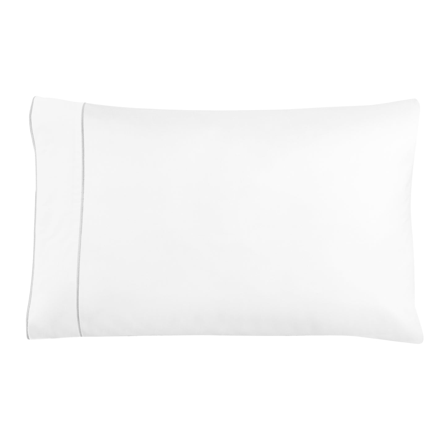 600 Thread Count Framed Sateen Embroidered Cotton Pillowcase Pair