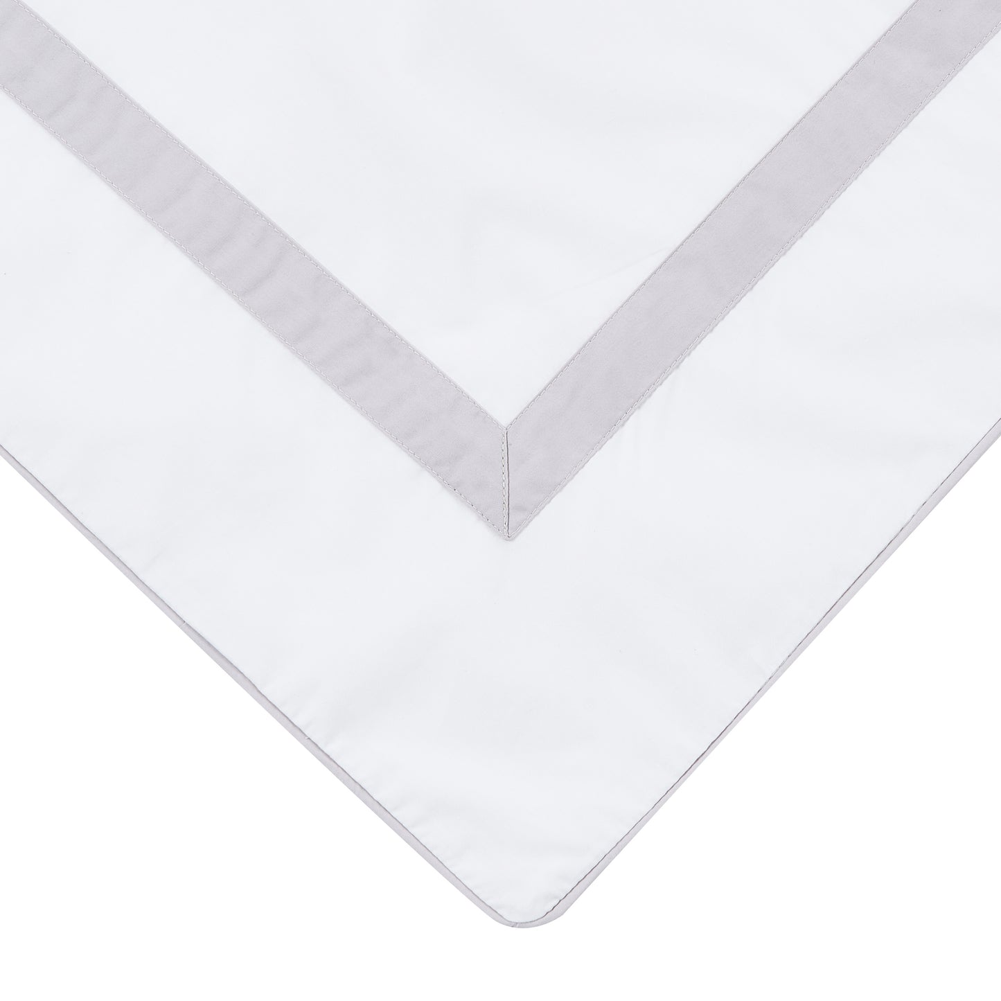 Classic Double Border Percale Cotton Euro Sham Pair