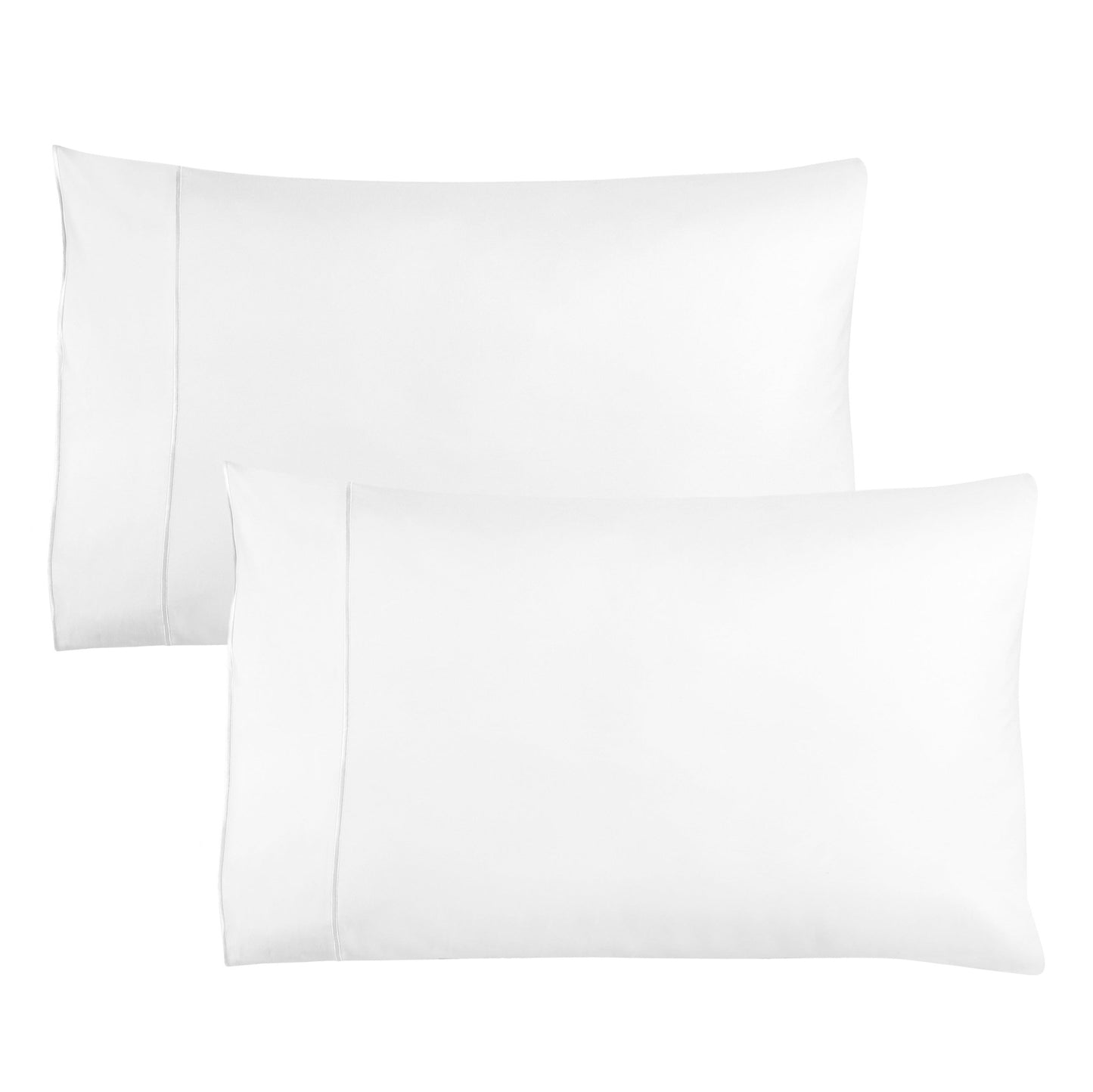 600 Thread Count Framed Sateen Embroidered Cotton Pillowcase Pair