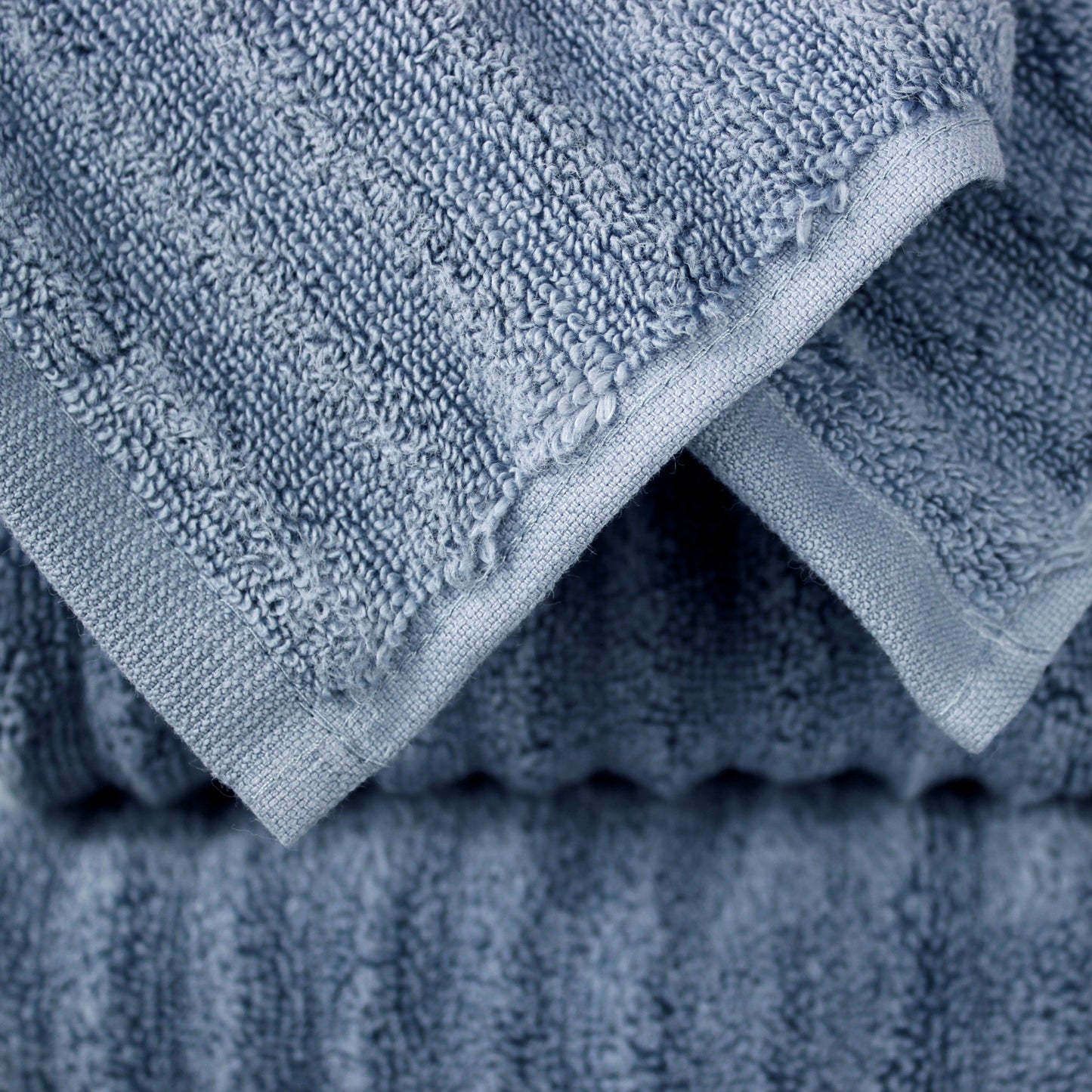100% Turkish Cotton Ribbed 6 Piece Towel Set