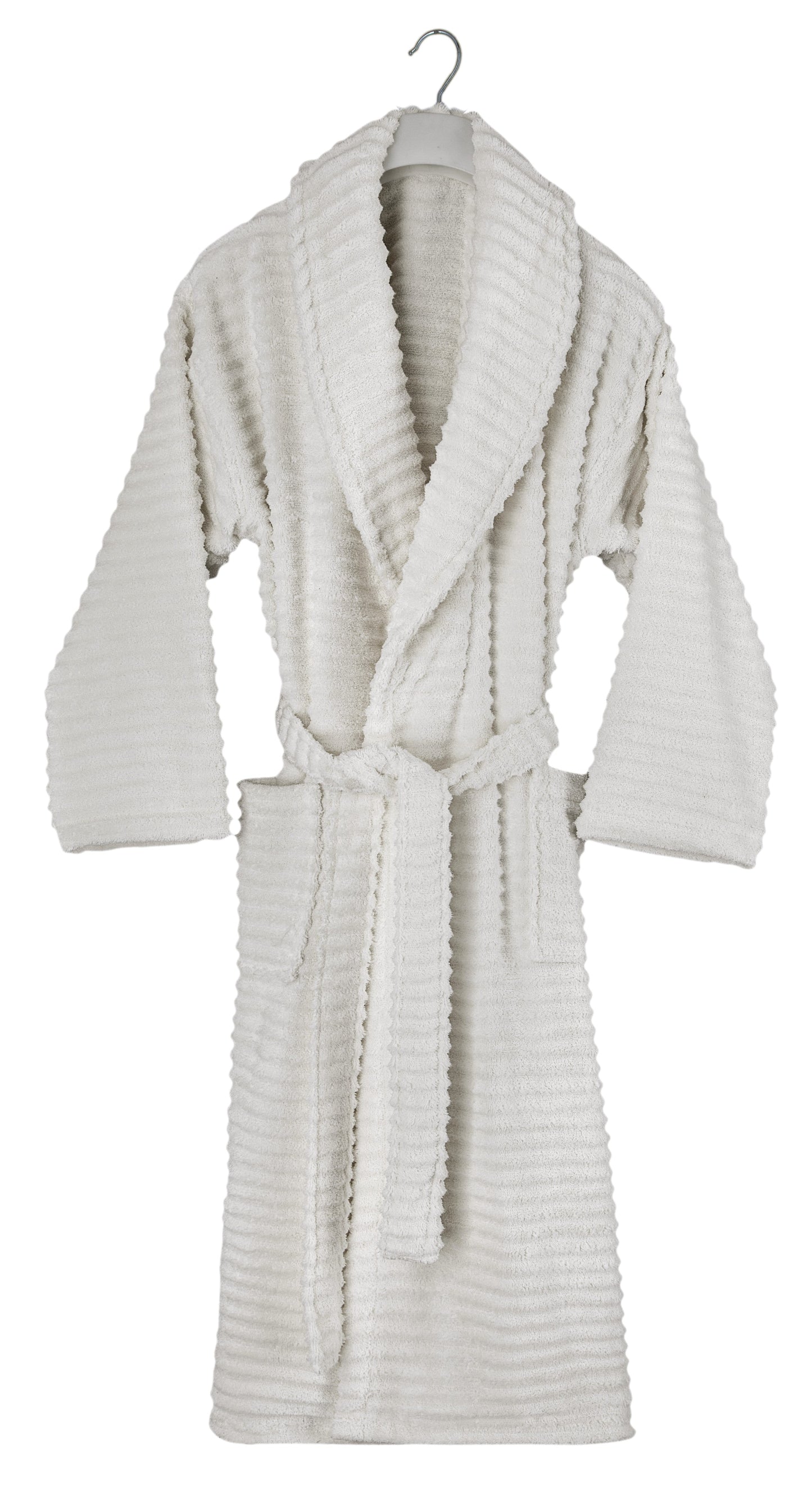 100% Turkish Cotton Ribbed Bath Robe
