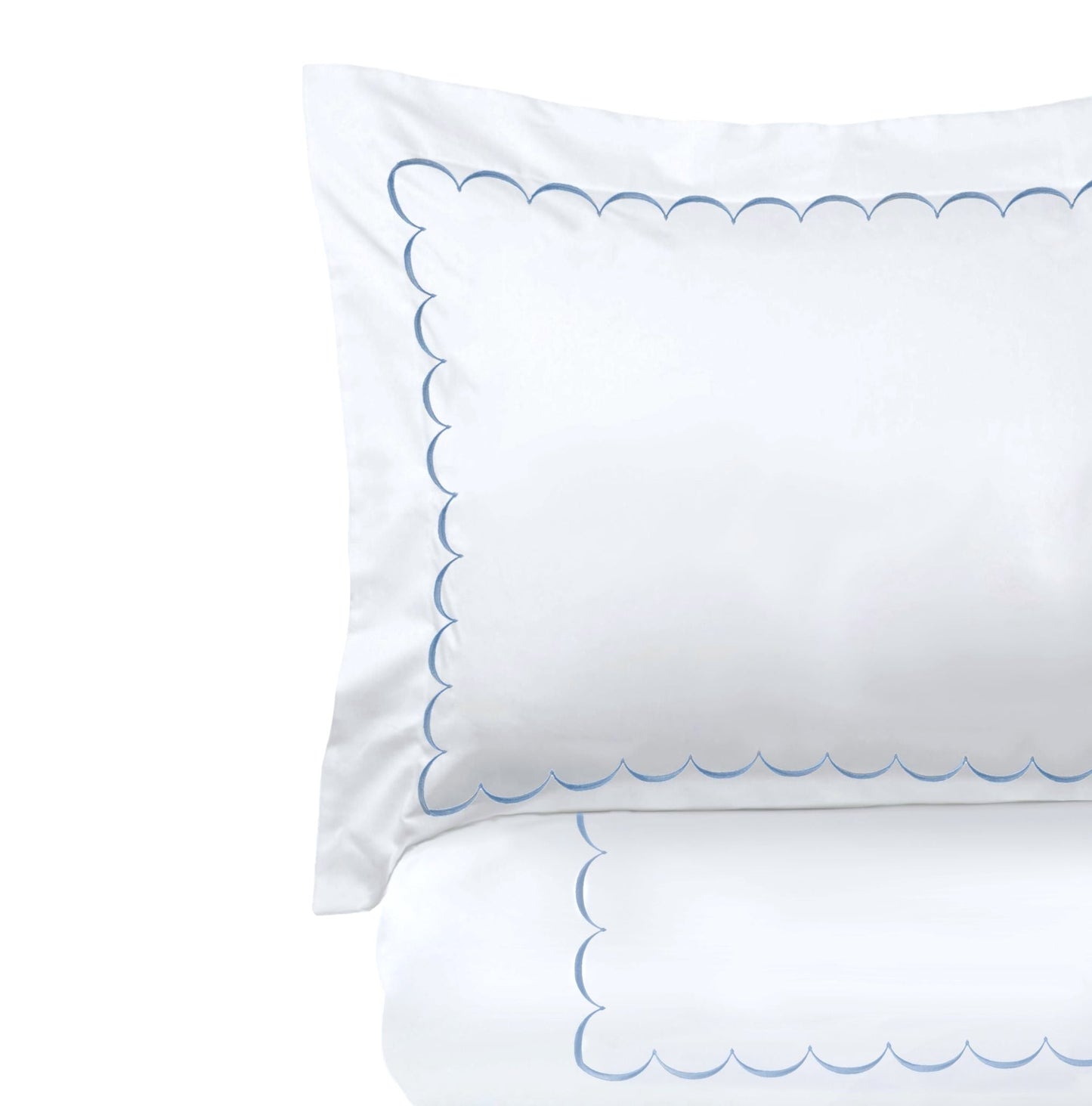 600 Thread Count Scallop Embroidered Duvet Set