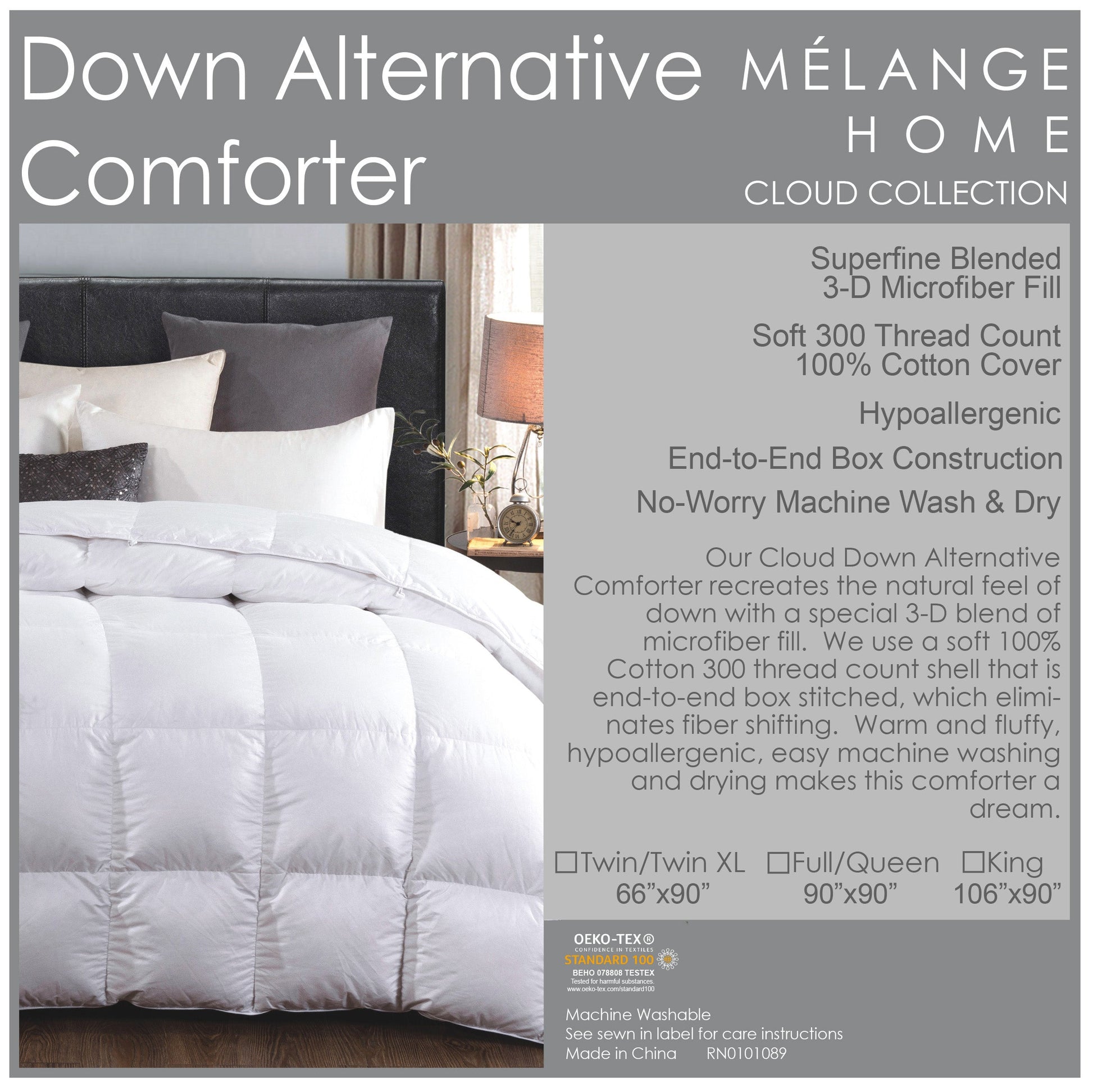 Down Alternative Cloud Comforter Twin