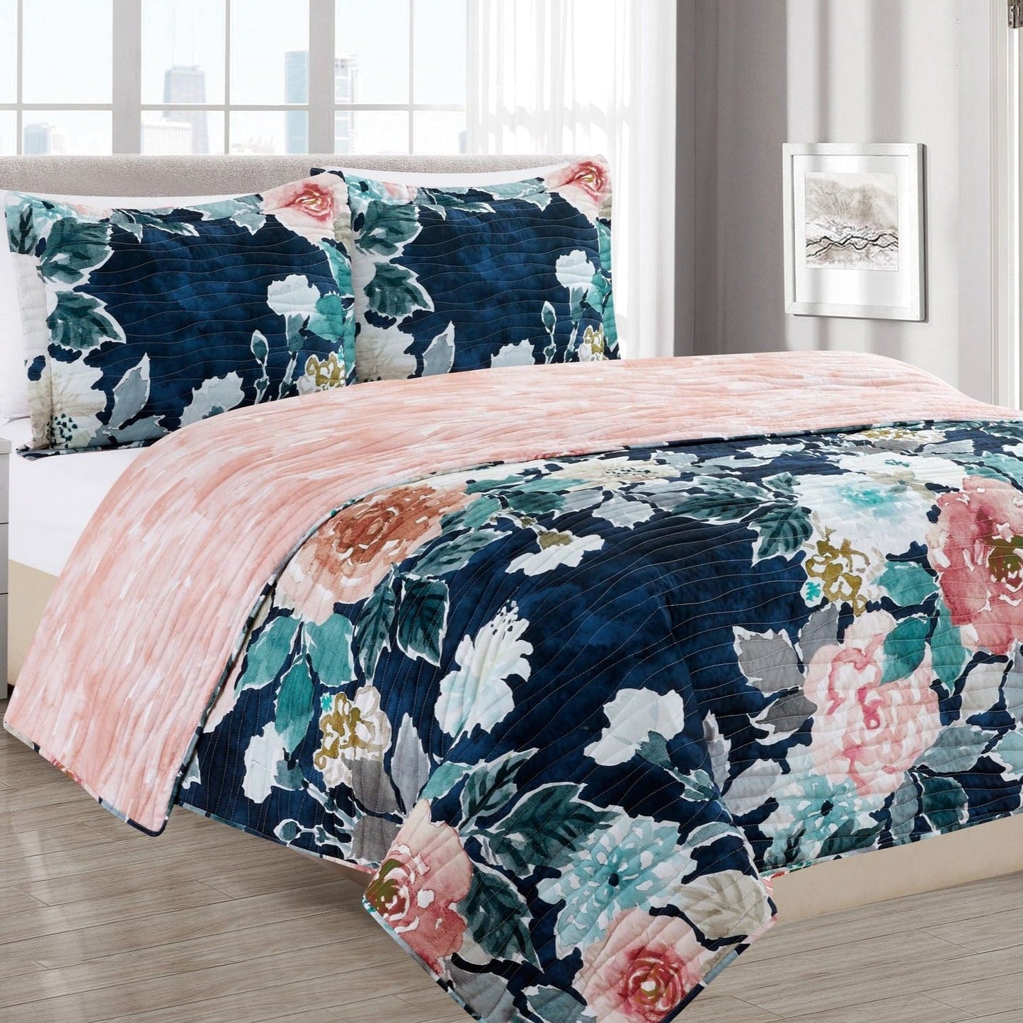 Banked Floral Quilt Sets
