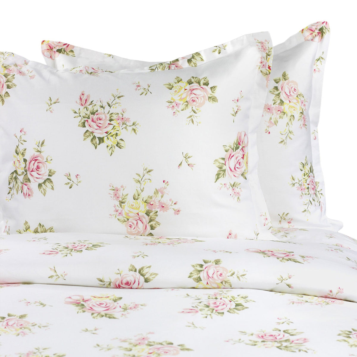 Thread Count Rose Pn 400 Thread Count 100% Cotton Rose Bouquet Duvet Set – Mélange Home