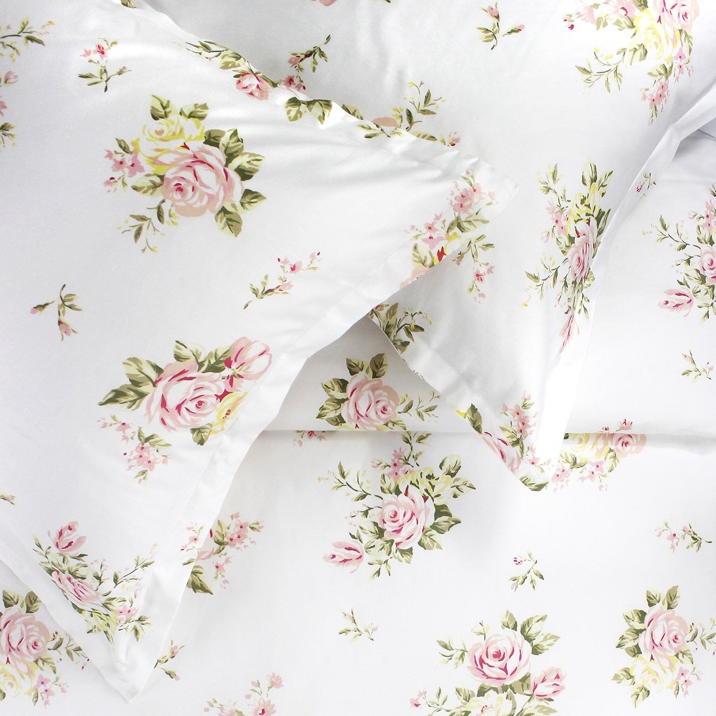 Thread Count Rose Pn 400 Thread Count 100% Cotton Rose Bouquet Duvet Set – Mélange Home