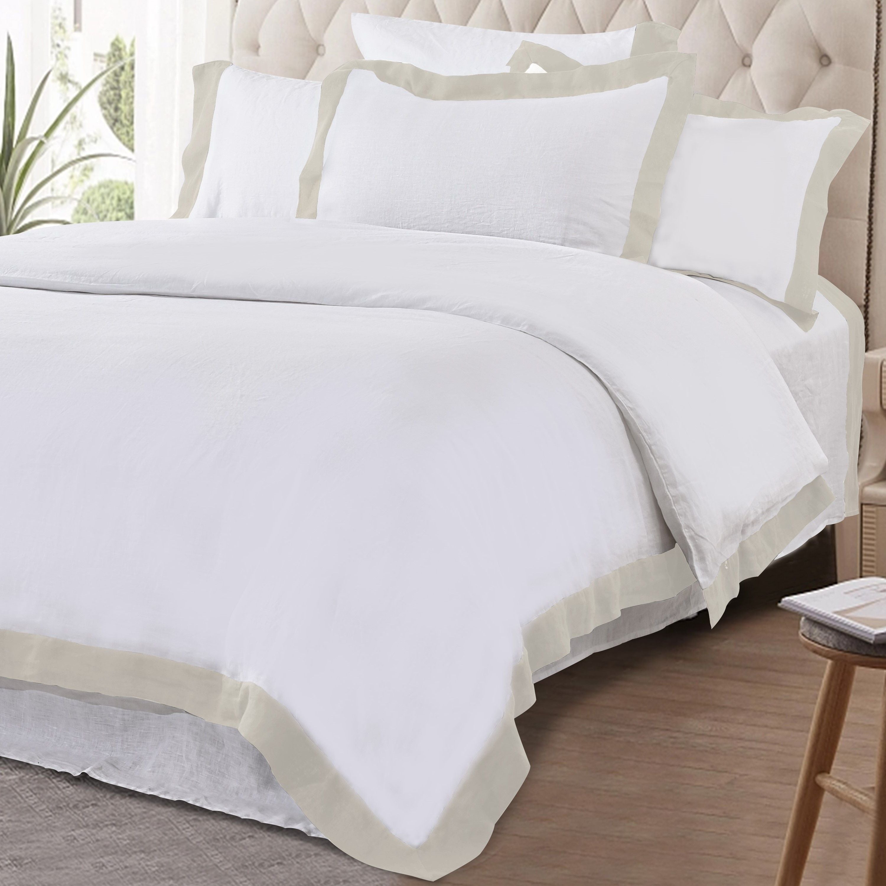 Belgian flax linen 2024 melange duvet cover