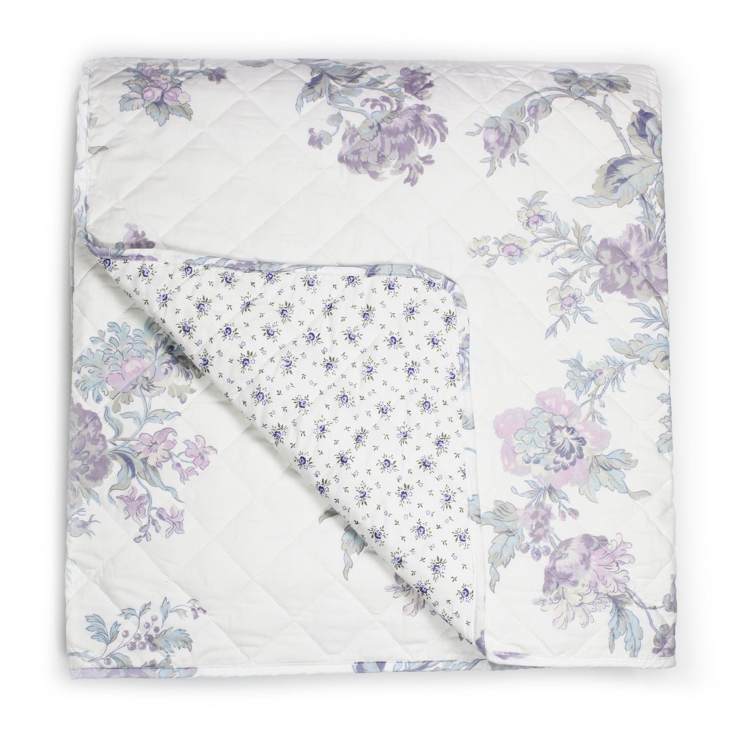 Jardin De Rose Reversible Cotton Percale Quilt Set