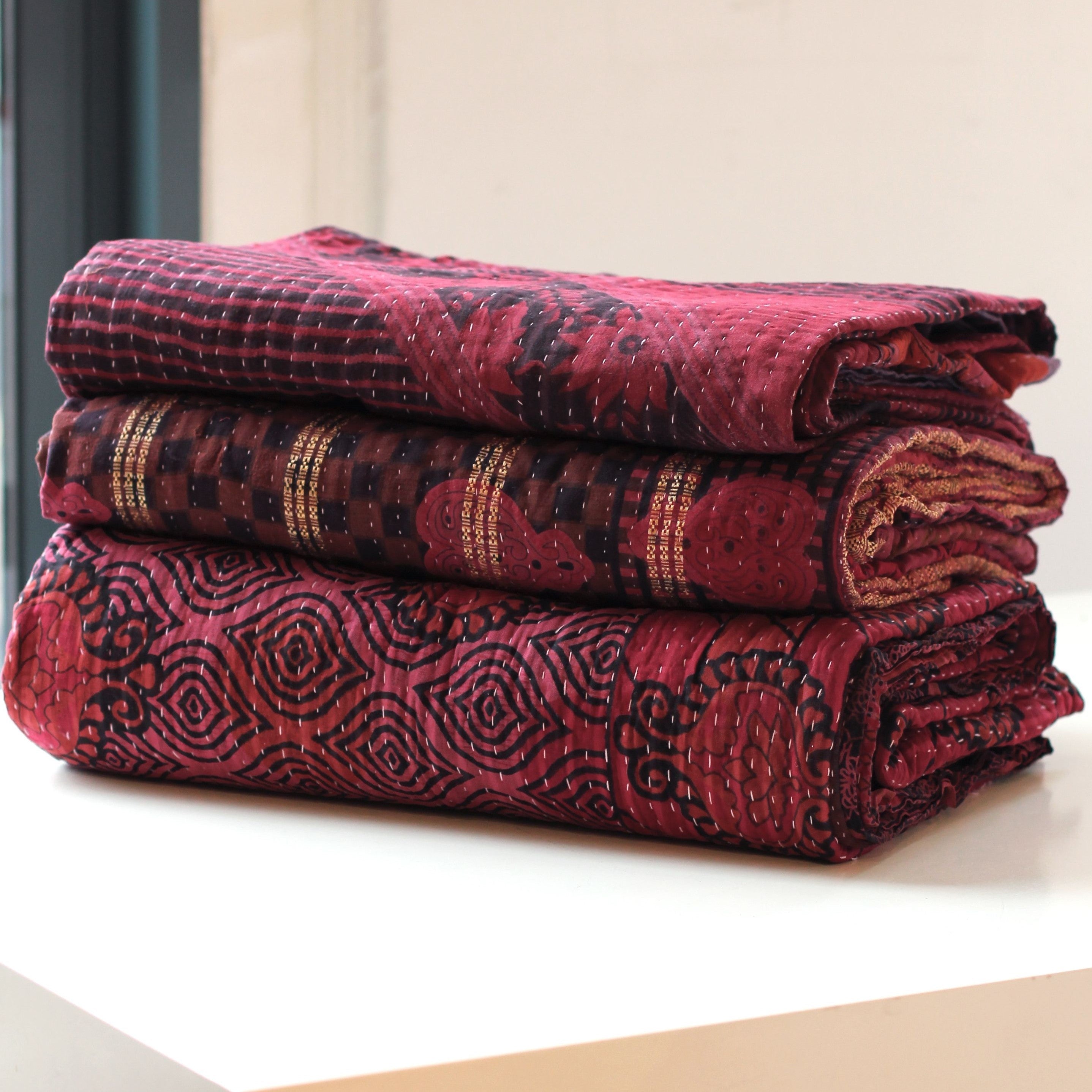 Burgundy throws on sale