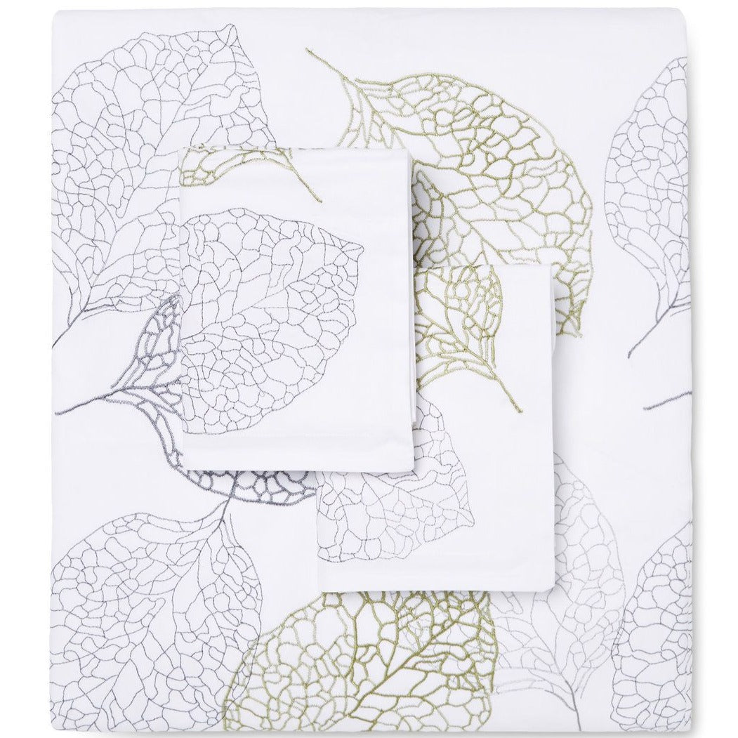 Turning Leaf Embroidered Duvet Cover Set